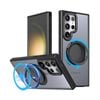 Magnetic MagSafe Phone Shockproof Case Ring Kickstand Stand Black Cover - For S25 Ultra