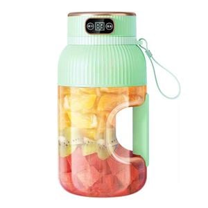 NNEOBA Electric Fruit Juicer Cup 1200ml Wireless Smoothie Blender Green