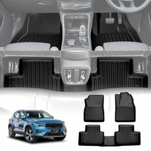 3D Floor Mats for Volvo XC40 2018-Onwards  Car Carpet Liner Set