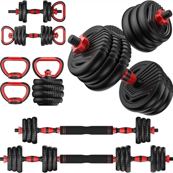 FOHOA 20kg Adjustable Dumbbell Set with Connector