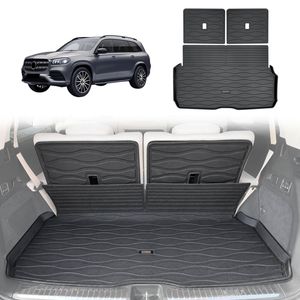 AUSGO Boot Liner for Mercedes-Benz GLS-Class X167 2019-Onwards 3-Piece Set Cargo Trunk Mat Boot Mat