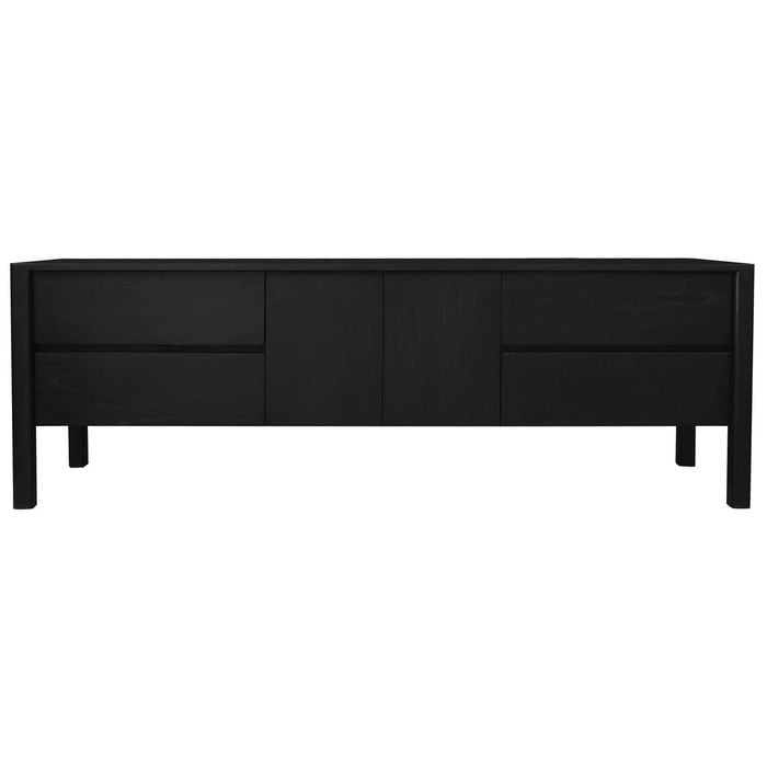 Adelle 2 Door 4 Drawer Entertaiment Unit (Black)