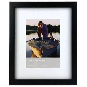 Frankie & Me Wooden Border 5x7'' Picture Frame Home/Office Photo Decor Black