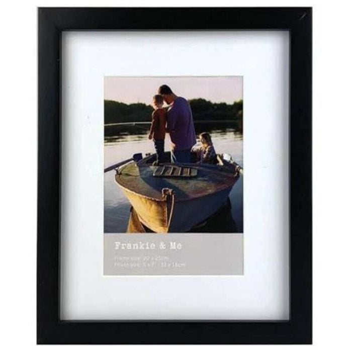 Frankie & Me Wooden Border 5x7'' Picture Frame Home/Office Photo Decor Black