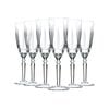 RCR Crystal Orchestra Cut Glass Champagne Flutes Glasses Set - 200ml - Pack of 6