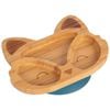Tiny Dining Bamboo Fox Baby Feeding Plate with Suction Cup