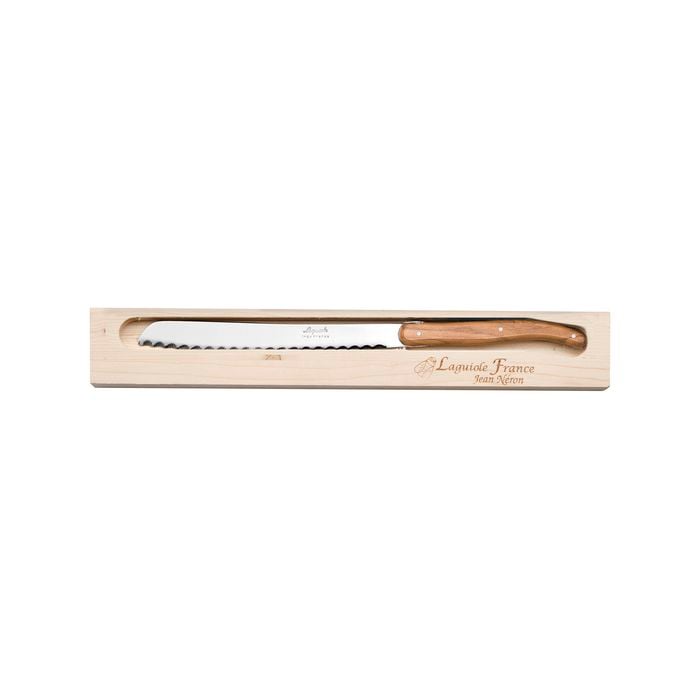 Laguiole Jean Neron Bread Knife - Olive Wood