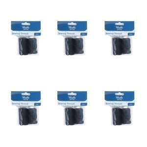 6pk Malli Sewing Thread Spool Hand Sewing Thread Diy Sewing Supplies 500m Black