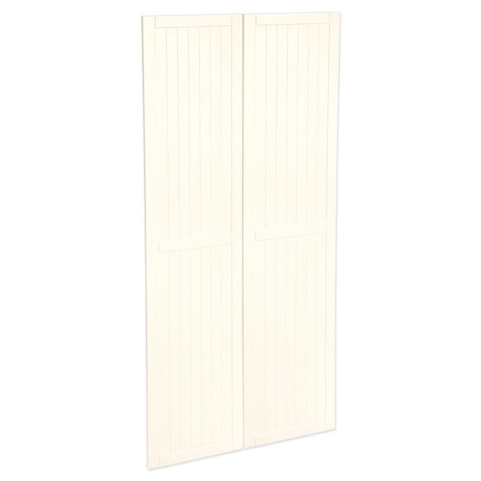 Kaboodle 900mm Antique White Country Pantry Doors - 2 Pack