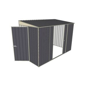 Build-a-Shed 1.5 x 3 x 2m Double Sliding Side Door Skillion Shed - Grey