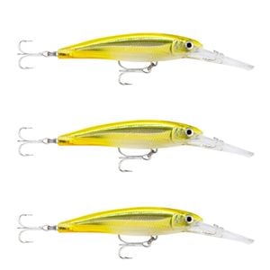 3x Rapala 11cm Saltwater X Rap Deep Hardbody Fishing Lures - White Pld UV