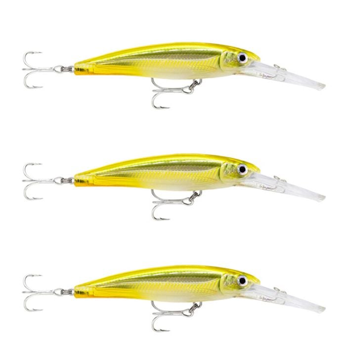 3x Rapala 11cm Saltwater X Rap Deep Hardbody Fishing Lures - White Pld UV
