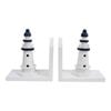 LVD 2pc Lighthouses 34cm Bookend MDF Book Holder - White