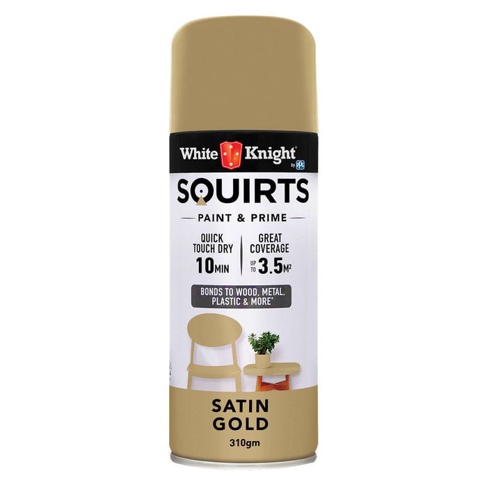 White Knight 310g Gold Satin Squirts Spray Paint