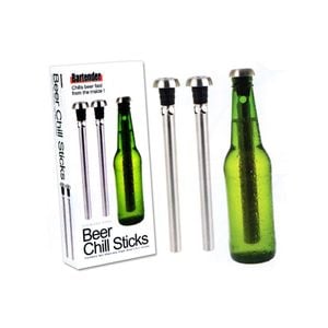 2pc Bartender Stainless Steel Beer Chill Stick Rod Set