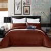 CottonMore 100% Cotton 650TC Sateen Striped Ancora Burgundy Quilt Cover Set - Double