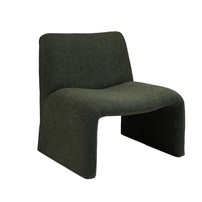Raimon Furniture Riccardo Modern Boucle Fabric Occasional Lounge Accent Chair - Forest
