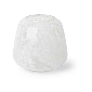 E Style 20cm Glass Elliot Flower Vase Decor - White