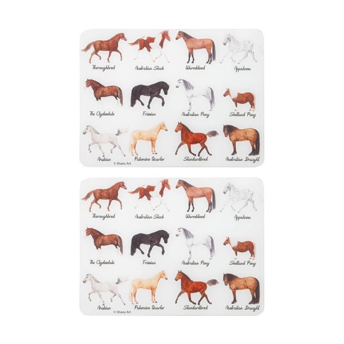2x Ashdene Best In Breed Farm Surface Protector Placemat Horse Animal Art