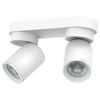 Click White Double Head GU10 Spotlight