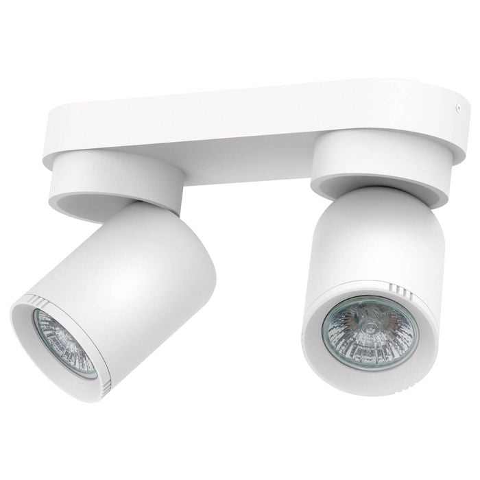 Click White Double Head GU10 Spotlight