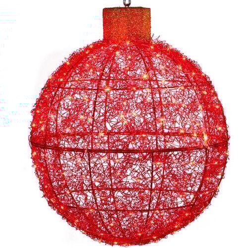 Christmas Display Bauble With Red Lights Indoor/outdoor 50cm