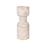 Contemporary Carved Loop Pillar Candleholder 12x30cm