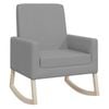 vidaXL Rocking Chair Light Grey Fabric Armchair Living Room Relaxing Seating
