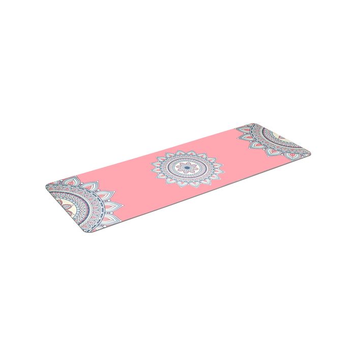 Centra Foldable Yoga Mat Non-Slip Lightweight Odourless Non-toxic Eco-friendly for Home Gym & Travel Pink