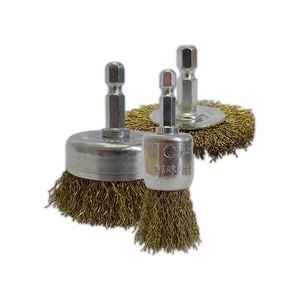 Josco Brumby Crimped Drill Brush Kit  3pc