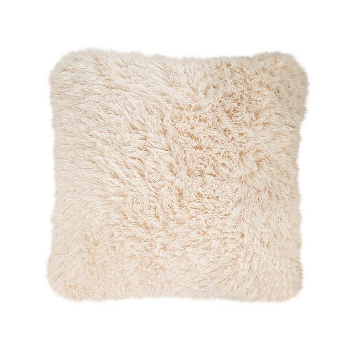 SOGA Beige Velvet Throw Pillow 45cm