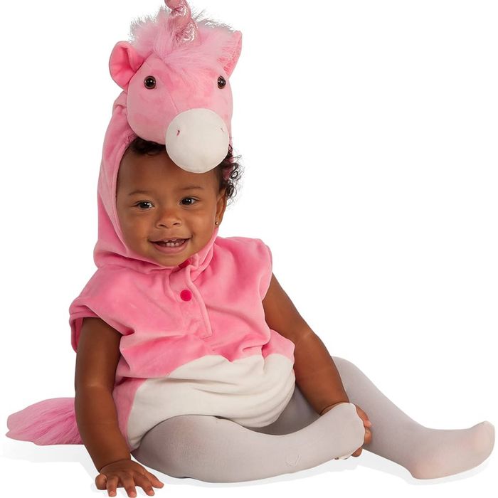 Rubie's Unicorn Furry Costume Jumpsuit With Hood Child Halloween White