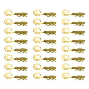 3x 8PK 2.5In Rapala Crush City Soft Plastic Curly Tail Lures - Banana Prawn