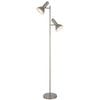 Telbix Hyvik Contemporary Standing Floor Lamp Light Metal Nickel Matte