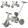 Advwin 5-in-1 Kids Tricycle Foldable Kids Ride-On Bike w/ Handle Toddler Balance Bike Olive Green
