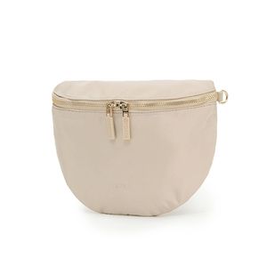Tosca Sling Lightweight Vegan Crossbody Compact Shoulder Handbag Beige w/Strap