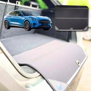 6D Diamond Car Boot Mat for Ford Mustang Mach-E 2021-Current-upper-Cargo Mat-Black-Outback GT