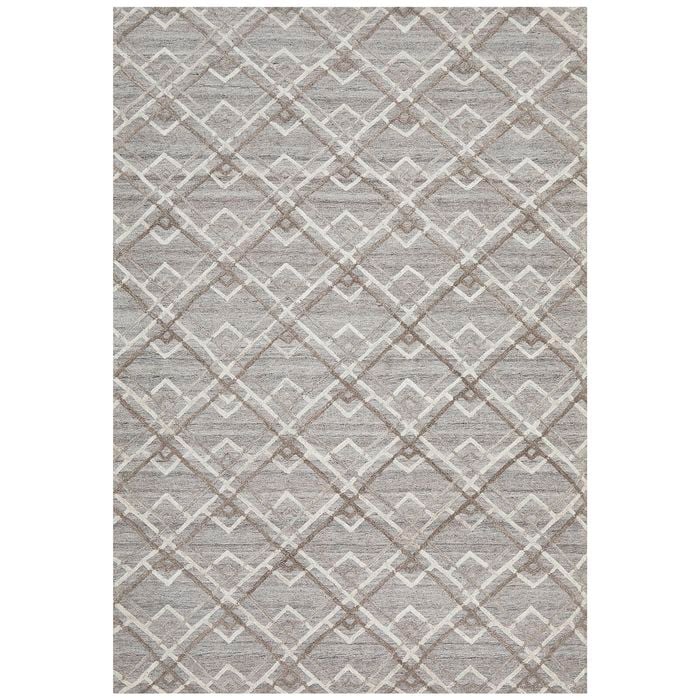 The Rug Connection Views 5054 Silver 400x300cm - Extra Extra Large Hand Loomed Wool Indoor Floor Rug