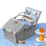 Deluxe 4 Person Picnic Basket Set with Accessories