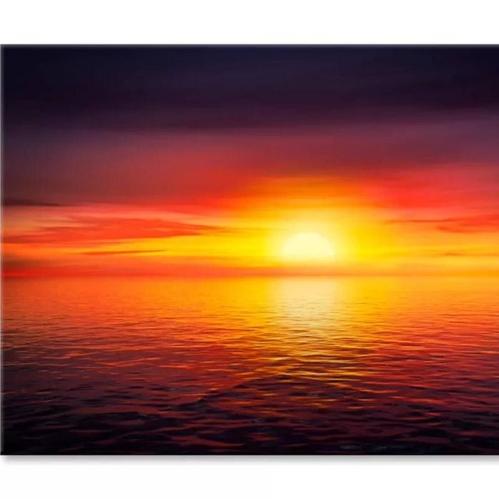 Sunset Sky at The Ocean Background  Print 100% Australian Made 75 x 50cm  (Stretched)