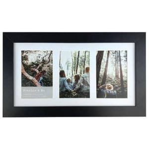 Frankie & Me Wooden Collage 4x6'' Triple Picture Frame Home/Office Decor Black