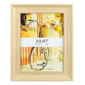 Unigift Juliet Raised Dots Border Picture Photo Frame 15x20cm Natural