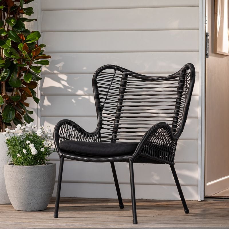 Black Wicker Butterfly Chair