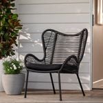 Mimosa Black Wicker Butterfly Chair - 1 Seater