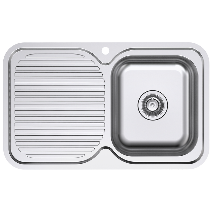 Everhard 780mm 1TH RH Stainless Steel Classic Standard Single Bowl And Drainer