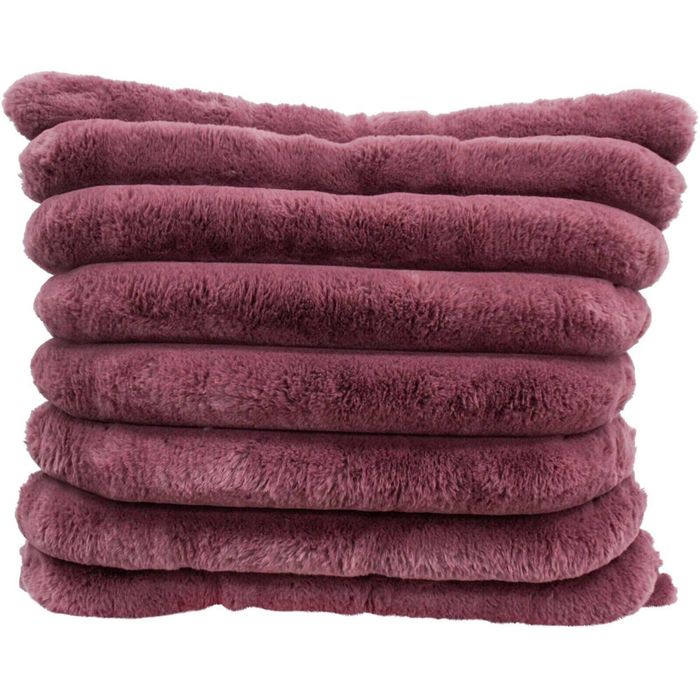 LVD Puffer Faux Fur Decorative Home Cushion Pillow 60x50cm Wild Ginger