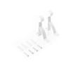Windoware 50mm White Single Stayed Curtain Rod Bracket - 2 Pack