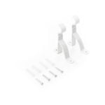 Windoware 50mm White Single Stayed Curtain Rod Bracket - 2 Pack