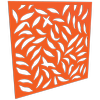 ProtectorAl 300 - 1200 x 300 - 1200mm Orange / Gloss White Large Leaf  Unframed Composite Deco Panel