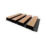 QuickBoard 210 x 21mm 4.8m Tas Oak Castellated PVC Composite Timber Wall and Ceiling Lining Board - 4 Pack